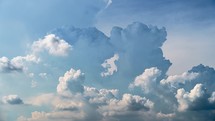 Dramatic dark storm clouds are moving fast, timelapse, 4k. Fluffy clouds time lapse.