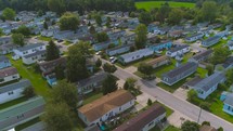 aerial view over homes 