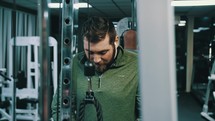 man working out in the gym