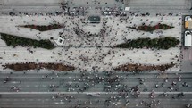 Protest Aerial View	