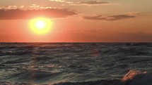 Timelapse of sunset over sea