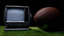 Static television background with football 