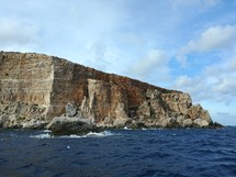 cliffs along a shore 