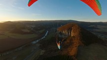 Peaceful paragliding flying freedom flight
