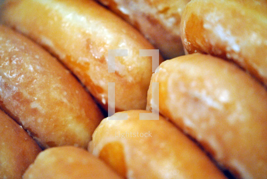 Glazed doughnuts, a sweet treat