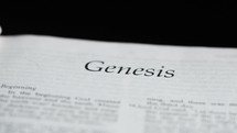 The Book Of Genesis - First book of the Hebrew Bible and the Christian Old Testament.
