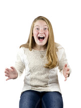 excited teen girl 