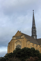 roof and steeple of a cathedral 