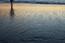 wet sand on a beach 