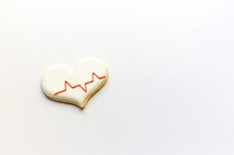 heart shaped medical cookie