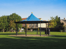 bandstand for playing music in public park in Ely, UK