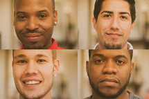 Faces of men for men's group 