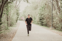 a man jogging 