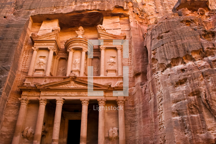 The Treasury in Petra, Jordan.