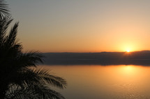 The Dead Sea at sunset