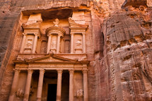 The Treasury in Petra, Jordan.