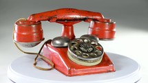 Antique toy telephone made in the  1940's.
