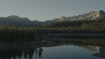 mountain lake in early morning 