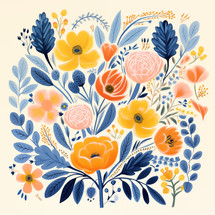 Floral Pattern in soft colors