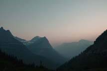 mountains at dawn 