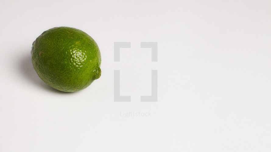 A lime isolated on white