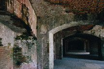 Old brick archways and tunnels.