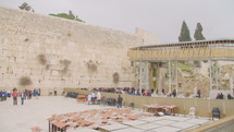 The western wall in the old city of Jerusalem in Israel
