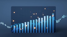 Statistical graph with business finance concept, 3d rendering.
