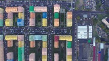 Colorful buildings of a residential district