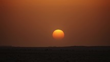 Sunset over the Sahara desert