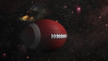 American Football Rotates In Space