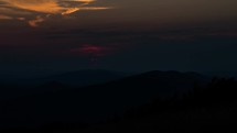 Beautiful orange sunrise over nature time-lapse
