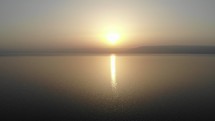 sunset over the sea of Galilee 