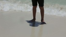 feet in the waves 