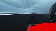 Trip On A Four Wheeler On The Black Icelandic beach