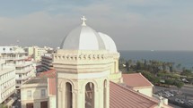 Aerial of Ayia Napa Cathedral in Limassol, Cyprus