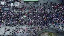 Protest Aerial View	