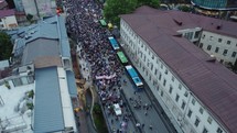 Protest Aerial View	