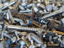 set of many bolts nuts screws washers