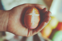 Easter egg with a cross