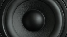 Speaker vibrating from bass
