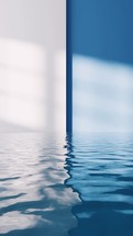 Empty room with water surface, 3d rendering.
