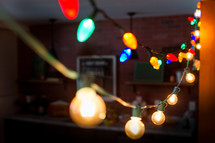 colorful string of Christmas lights 