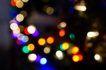 bokeh Christmas tree lights 