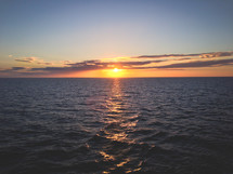sunset over the ocean 