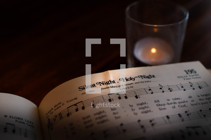 Silent Night in a hymnal 