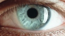 Beautiful blue eye of a boy macro shoot