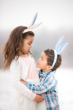 brother and sister Easter portrait 