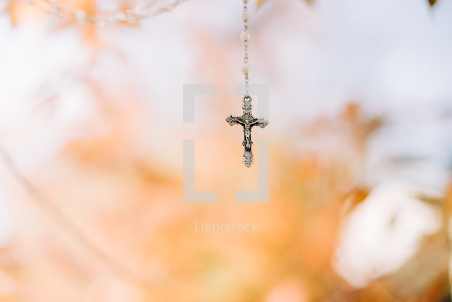 rosary and fall foliage 