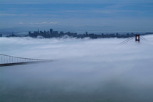 fog over the Golden Gate Bridge
